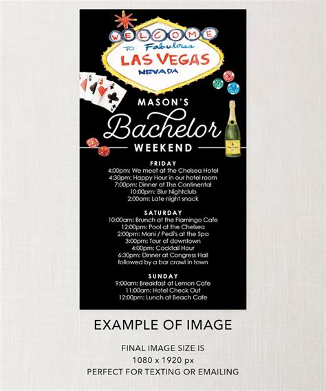 las vegas bachelor party itinerary.